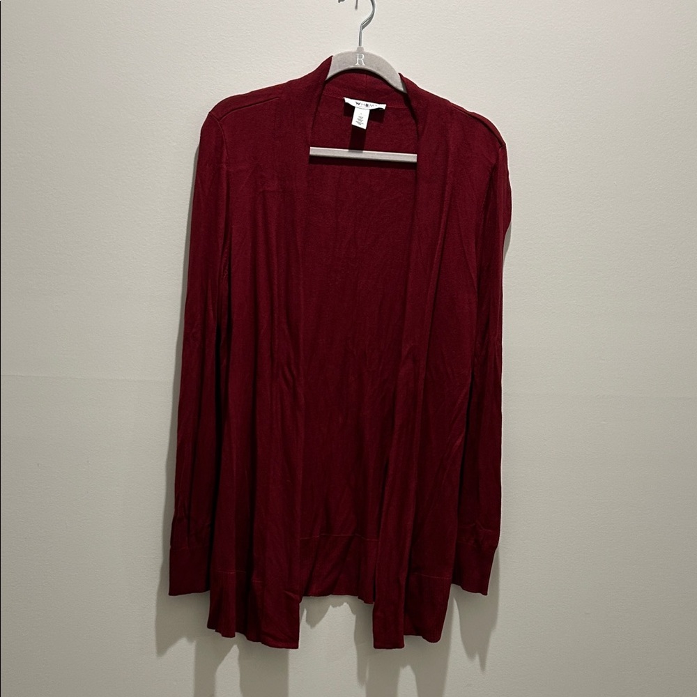 White House Black Market Red Cardigan